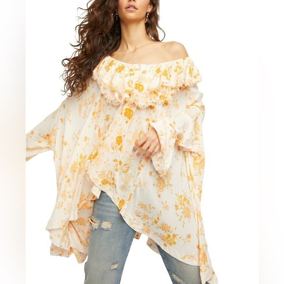 Free People Tops - NWT Free‎ People Loretta Tunic Top Tea combo Sz M